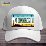 Number 1 Diamondbacks Fan Novelty License Plate Hat Tag Cotton / White