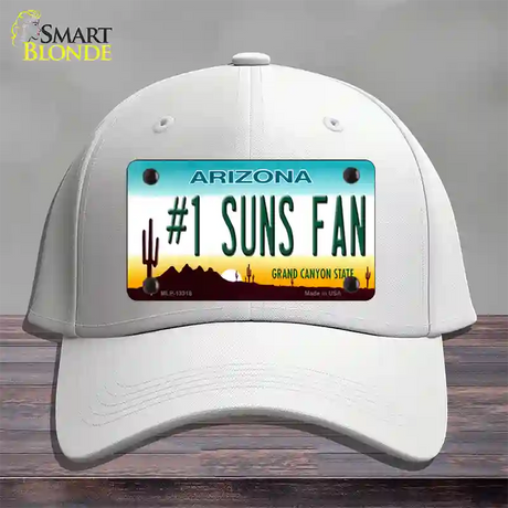 Number 1 Suns Fan Novelty License Plate Hat Tag Cotton / White