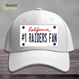 Number 1 Raiders Fan Novelty License Plate Hat Tag Cotton / White