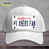 Number 1 49ers Fan Novelty License Plate Hat Tag Cotton / White