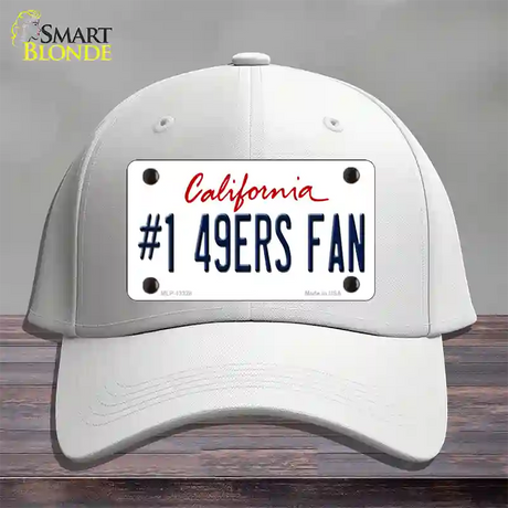 Number 1 49ers Fan Novelty License Plate Hat Tag Cotton / White