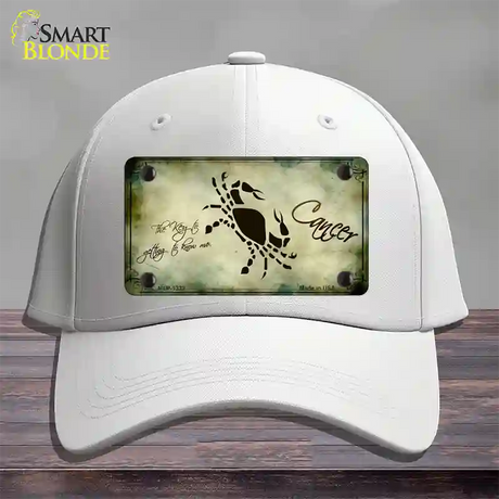 Cancer Zodiac Novelty License Plate Hat Cotton / White