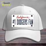 Number 1 Dodgers Fan Novelty License Plate Hat Tag Cotton / White