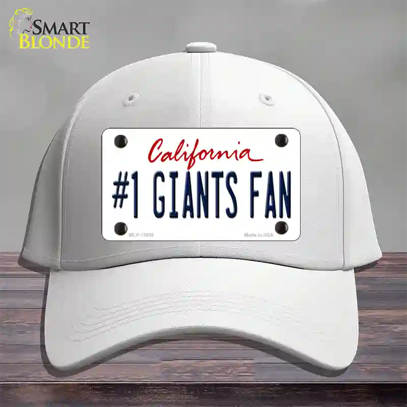 Number 1 Giants Fan Novelty License Plate Hat Tag Cotton / White