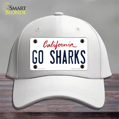 Go Sharks Novelty License Plate Hat Tag Cotton / White