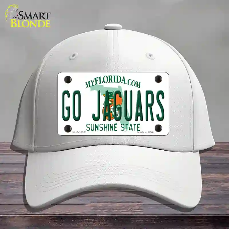 Go Jaguars Novelty License Plate Hat Tag Cotton / White