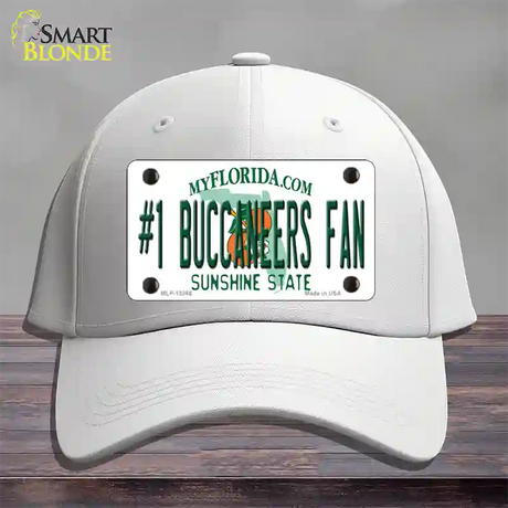 Number 1 Buccaneers Fan Novelty License Plate Hat Tag Cotton / White