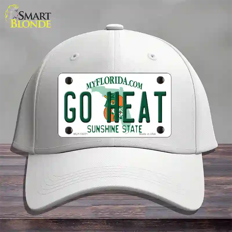 Go Heat Novelty License Plate Hat Tag Cotton / White