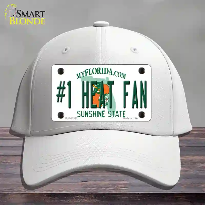 Number 1 Heat Fan Novelty License Plate Hat Tag Cotton / White