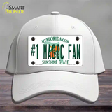 Number 1 Magic Fan Novelty License Plate Hat Tag Cotton / White