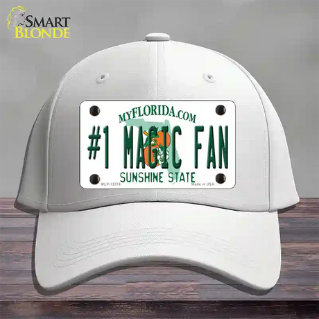 Number 1 Magic Fan Novelty License Plate Hat Tag Cotton / White