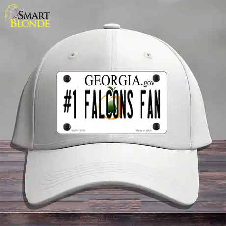 Number 1 Falcons Fan Novelty License Plate Hat Tag Cotton / White