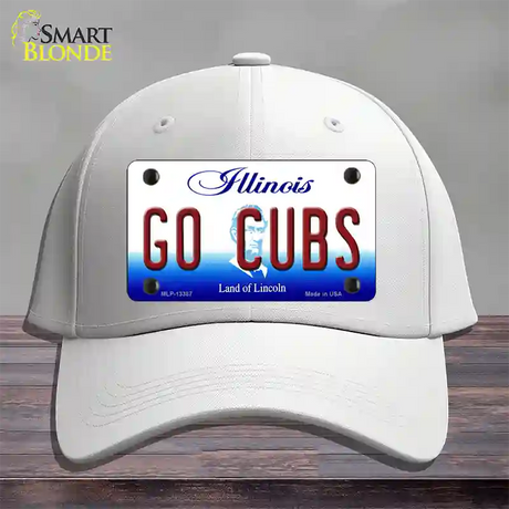 Go Cubs Novelty License Plate Hat Tag Cotton / White