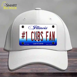 Number 1 Cubs Fan Novelty License Plate Hat Tag Cotton / White