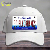 Go Blackhawks Novelty License Plate Hat Tag Cotton / White