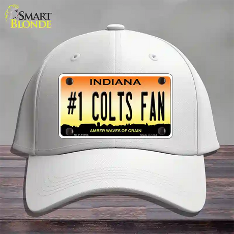 Number 1 Colts Fan Novelty License Plate Hat Tag Cotton / White