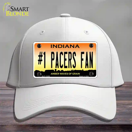 Number 1 Pacers Fan Novelty License Plate Hat Tag Cotton / White