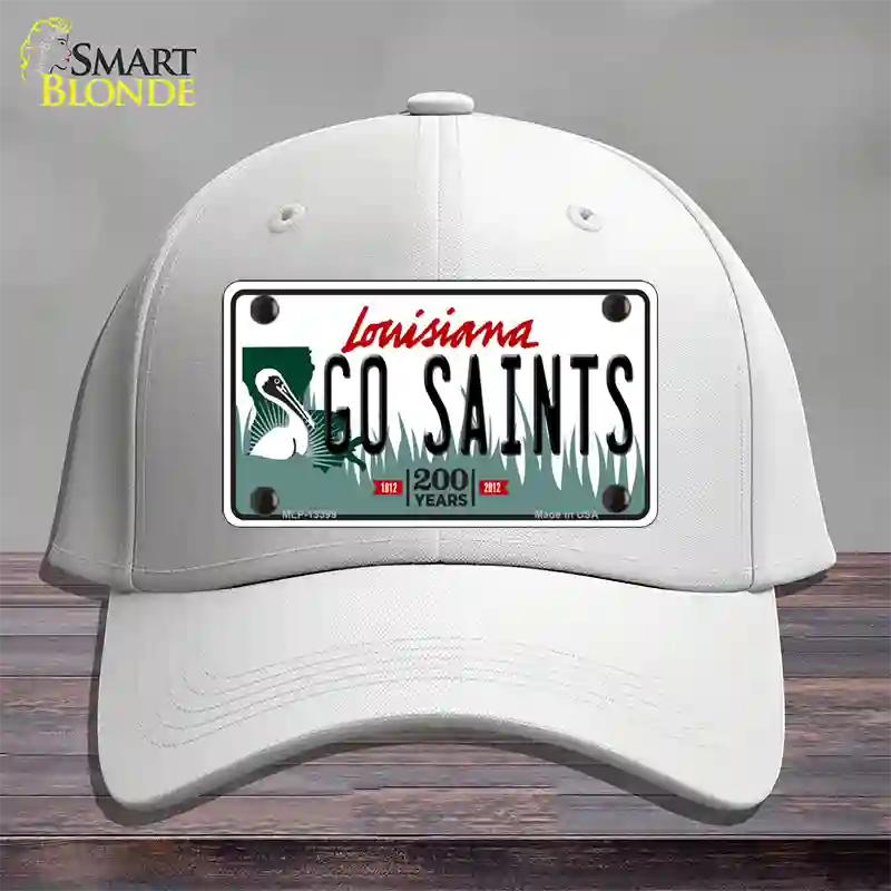 Go Saints Novelty License Plate Hat Tag Cotton / White