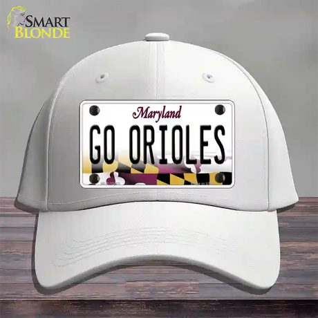 Go Orioles Novelty License Plate Hat Tag Cotton / White