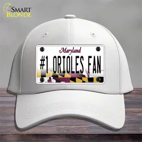 Number 1 Orioles Fan Novelty License Plate Hat Tag Cotton / White