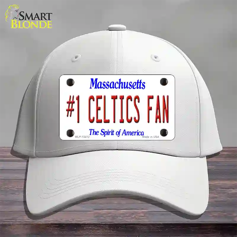 Number 1 Celtics Fan Novelty License Plate Hat Tag Cotton / White