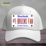 Number 1 Bruins Fan Novelty License Plate Hat Tag Cotton / White