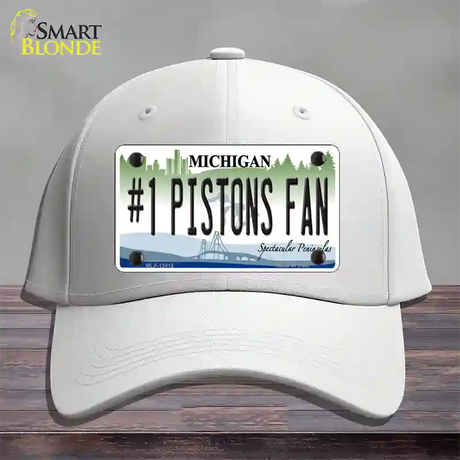 Number 1 Pistons Fan Novelty License Plate Hat Tag Cotton / White