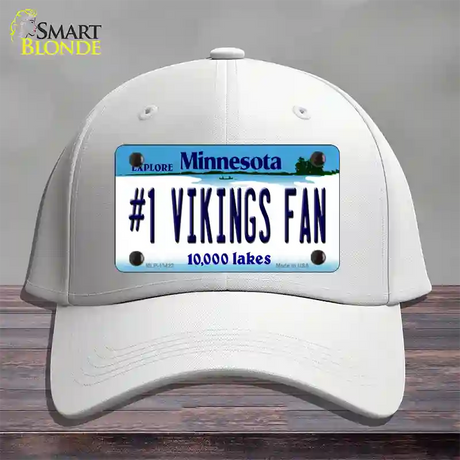 Number 1 Vikings Fan Novelty License Plate Hat Tag Cotton / White