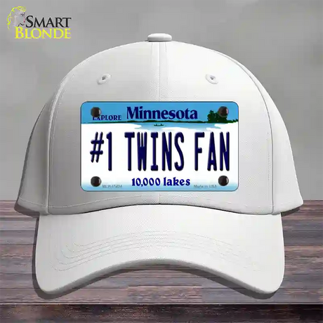 Number 1 Twins Fan Novelty License Plate Hat Tag Cotton / White