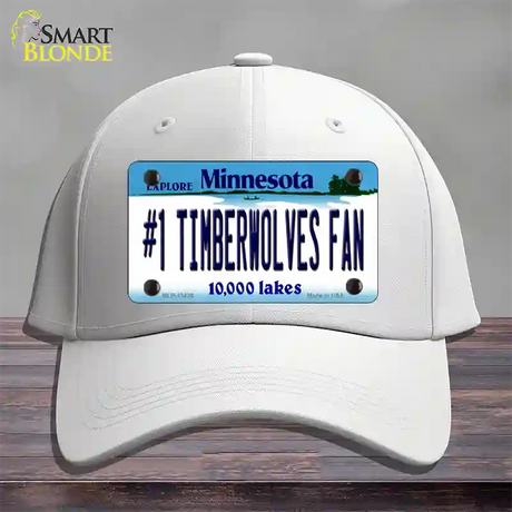 Number 1 Timberwolves Fan Novelty License Plate Hat Tag Cotton / White