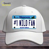 Number 1 Wild Fan Novelty License Plate Hat Tag Cotton / White