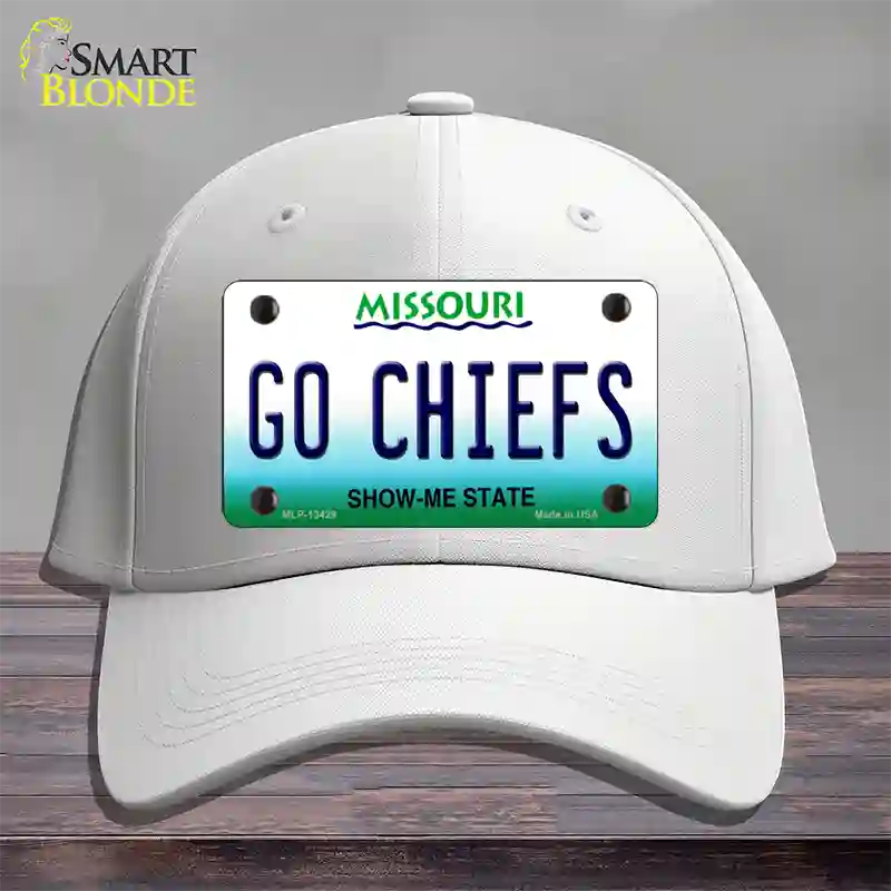 Go Chiefs Novelty License Plate Hat Tag Cotton / White