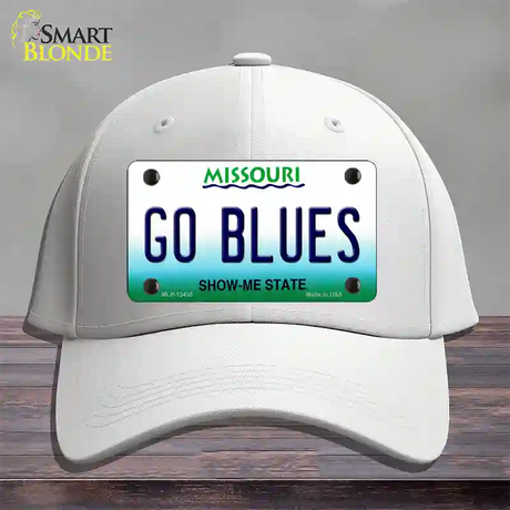 Go Blues Novelty License Plate Hat Tag Cotton / White