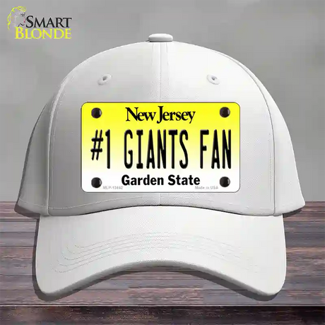 New Jersey Number 1 Giants Fan Novelty License Plate Hat Tag Cotton / White