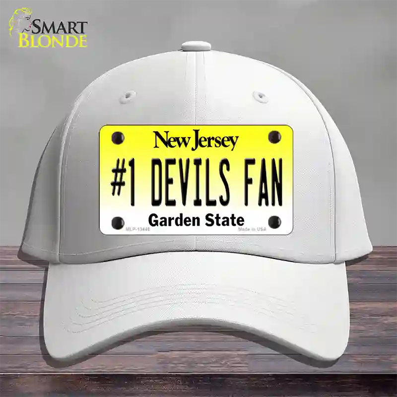 Number 1 Devils Fan Novelty License Plate Hat Tag Cotton / White