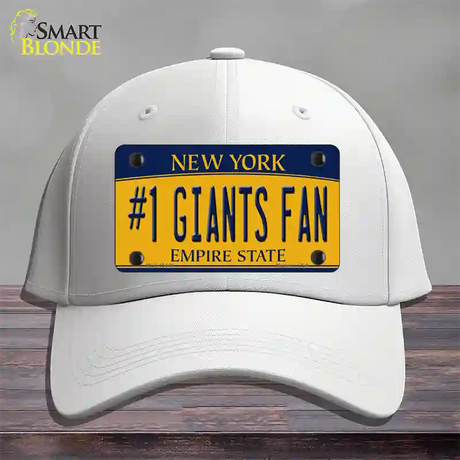 Number 1 Giants Fan New York Novelty License Plate Hat Tag Cotton / White