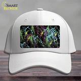 Paint Splashes Novelty License Plate Hat Cotton / White