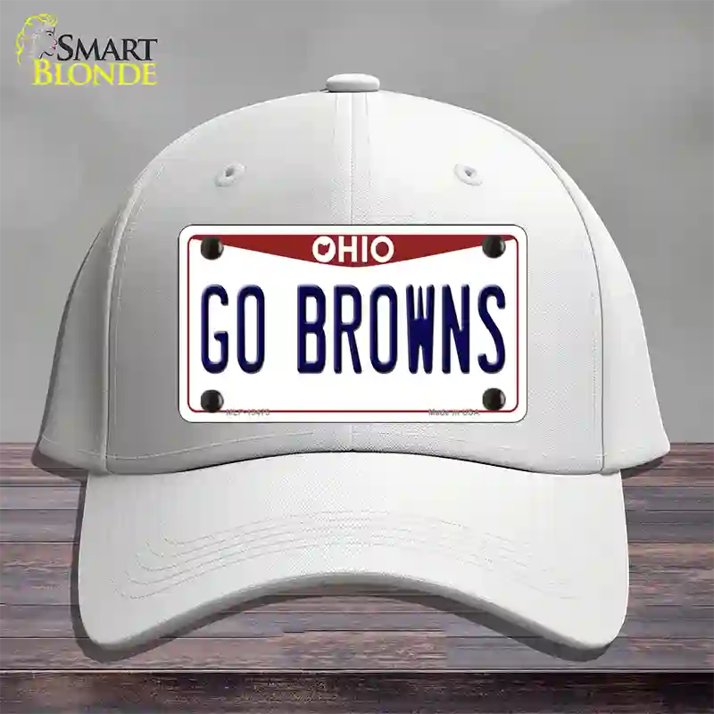 Go Browns Novelty License Plate Hat Tag Cotton / White