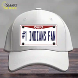 Number 1 Indians Fan Novelty License Plate Hat Tag Cotton / White