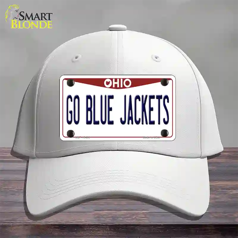 Go Blue Jackets Novelty License Plate Hat Tag Cotton / White