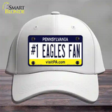 Number 1 Eagles Fan Novelty License Plate Hat Tag Cotton / White