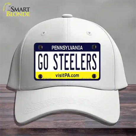 Go Steelers Novelty License Plate Hat Tag Cotton / White