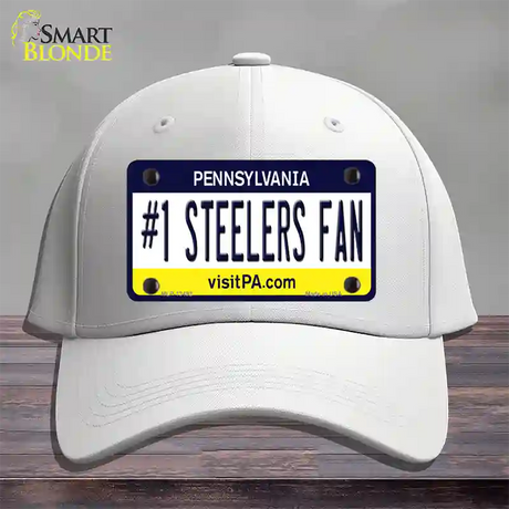 Number 1 Steelers Fan Novelty License Plate Hat Tag Cotton / White