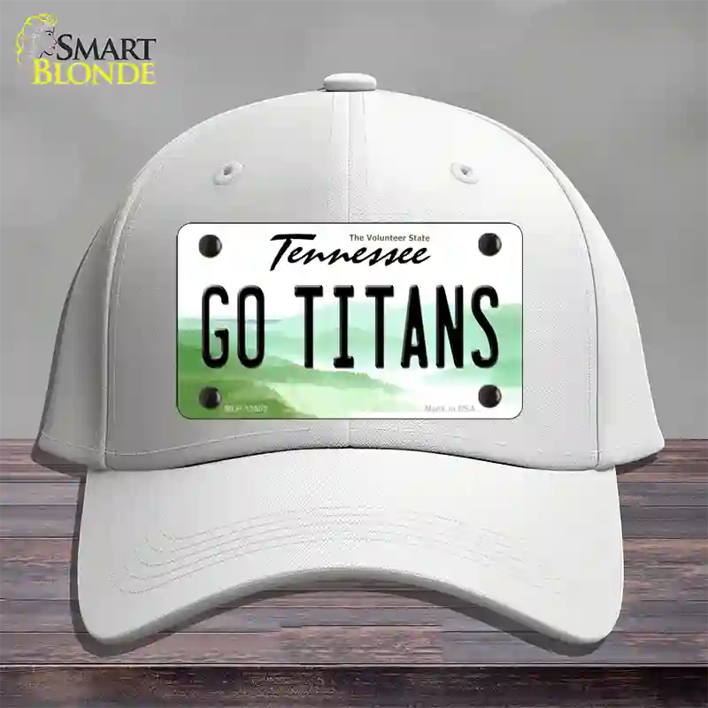 Go Titans Novelty License Plate Hat Tag Cotton / White