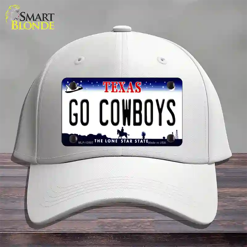 Go Cowboys Novelty License Plate Hat Tag Cotton / White