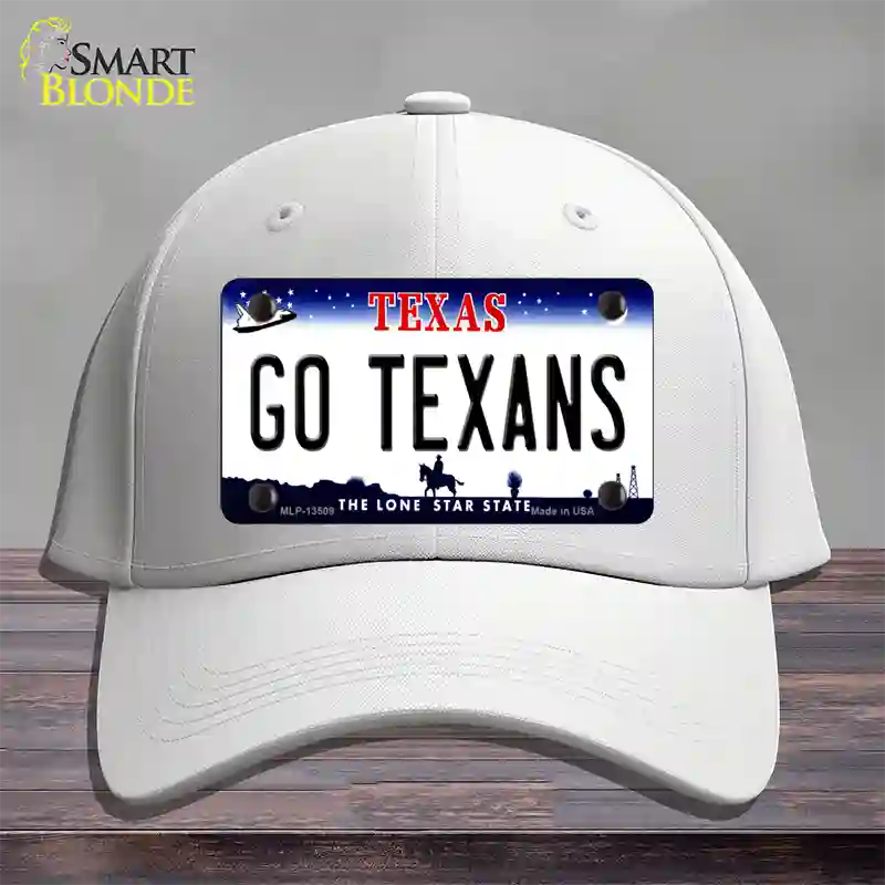 Go Texans Novelty License Plate Hat Tag Cotton / White