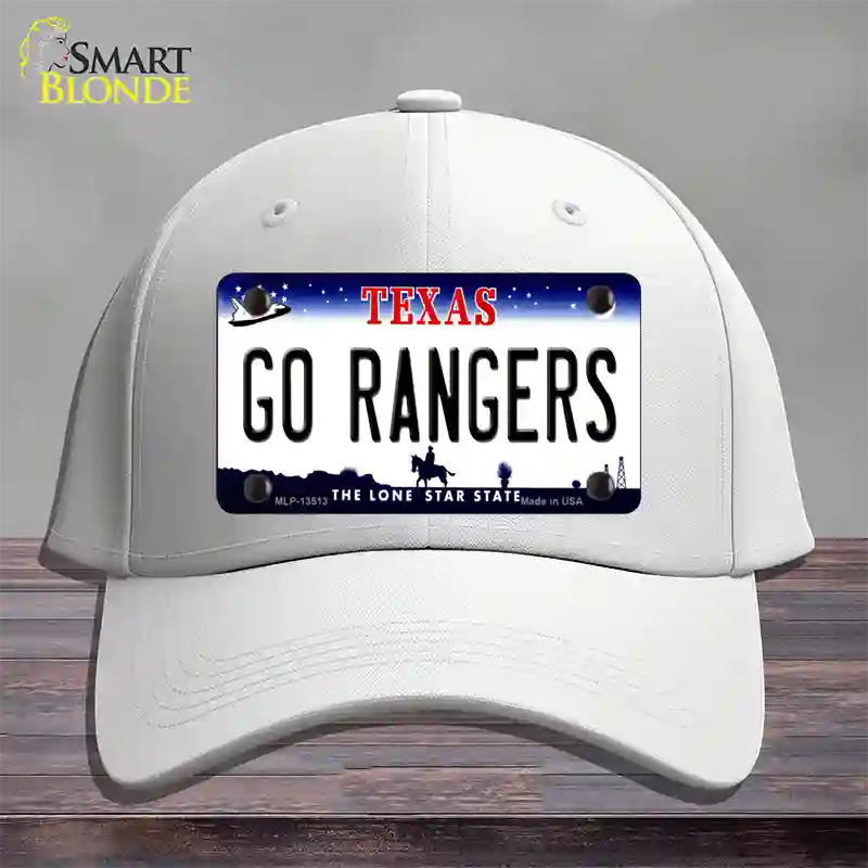 Go Rangers Texas Novelty License Plate Hat Tag Cotton / White