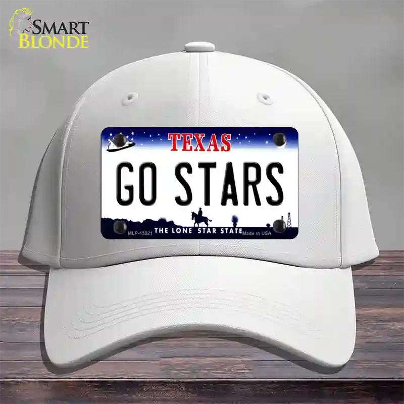 Go Stars Novelty License Plate Hat Tag Cotton / White