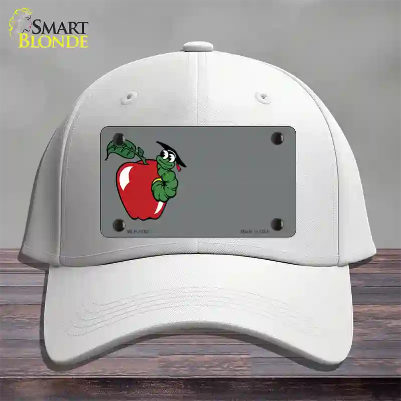 Teacher Apple Offset Novelty License Plate Hat Cotton / White