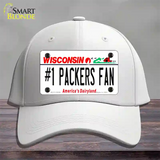 Number 1 Packers Fan Novelty License Plate Hat Tag Cotton / White